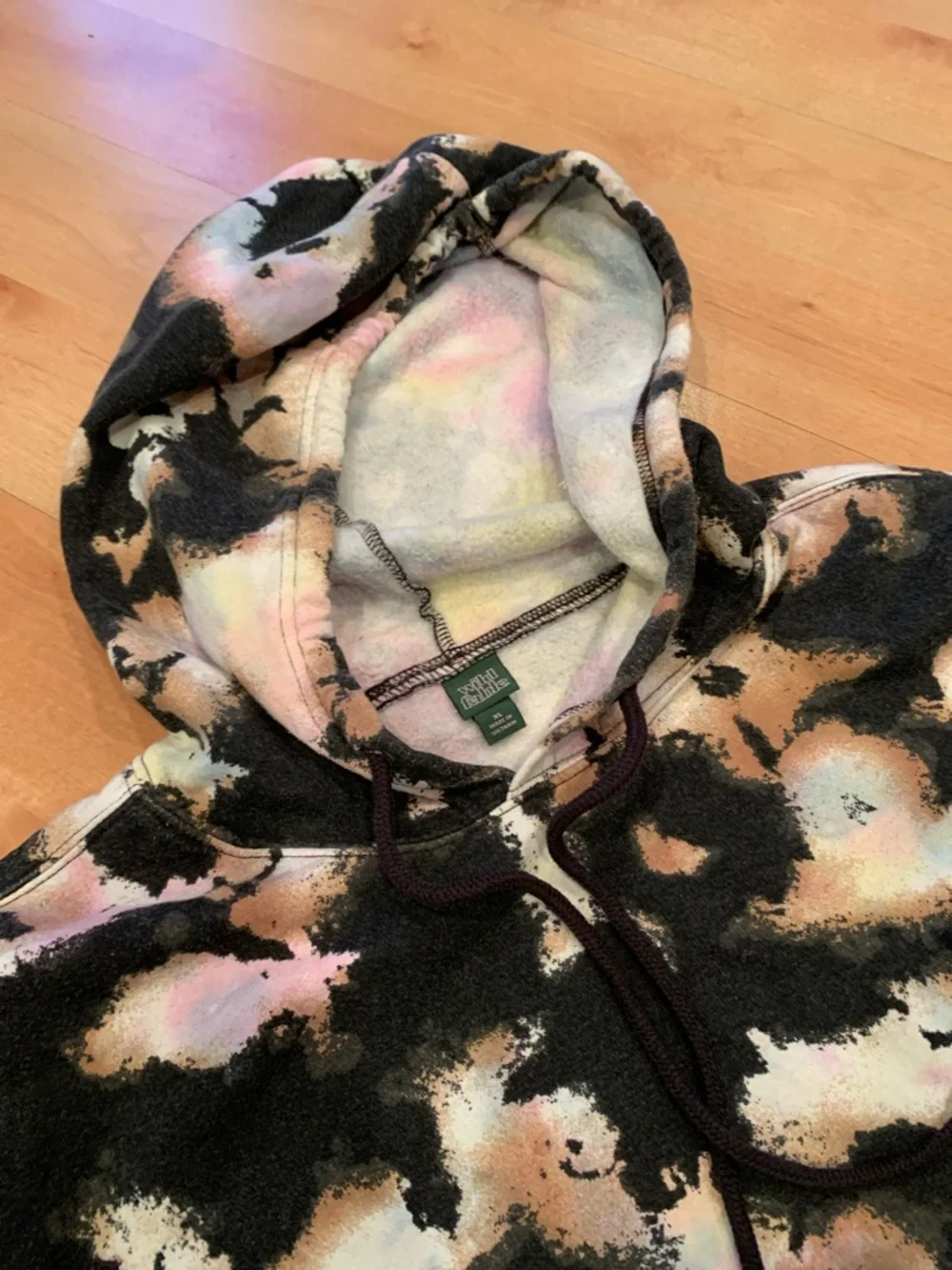 wild fable Black Cropped Tie-Dye Hoodie - Picture 4 of 4